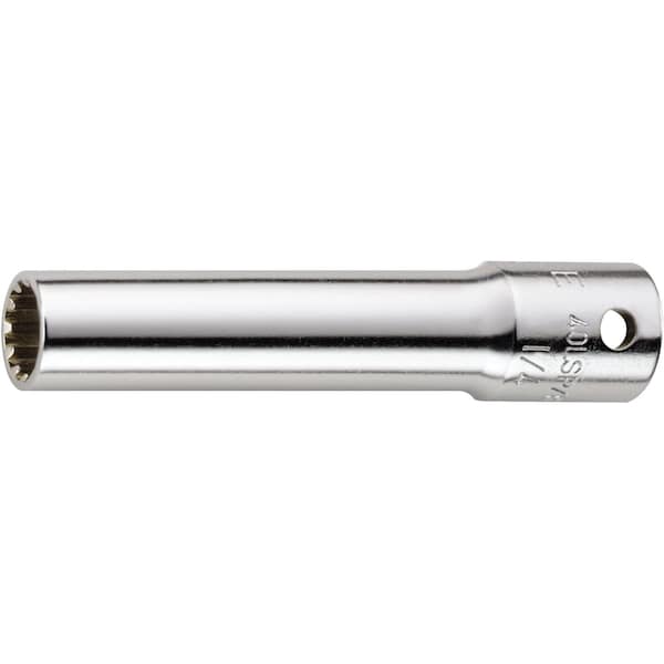 6, 3 mm (1/4") Sockets spline-drive Spline Size 1/4 " L.50, 8 mm